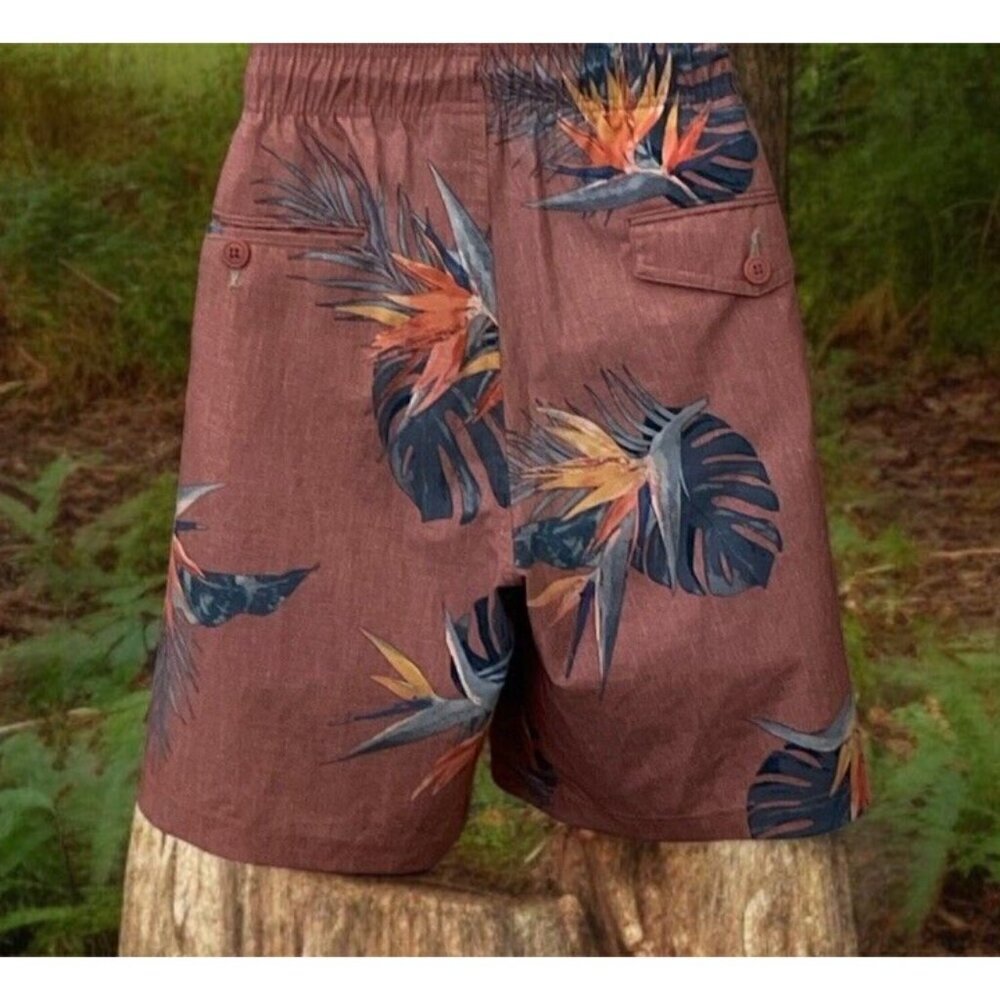 Mens Tropical Swim Shorts Size L/G 36 - 38 Mesh Lining Pockets